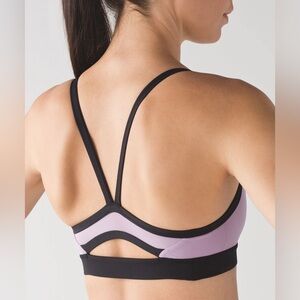 Lululemon Rise and Run Bra (Green, Purple & Black)